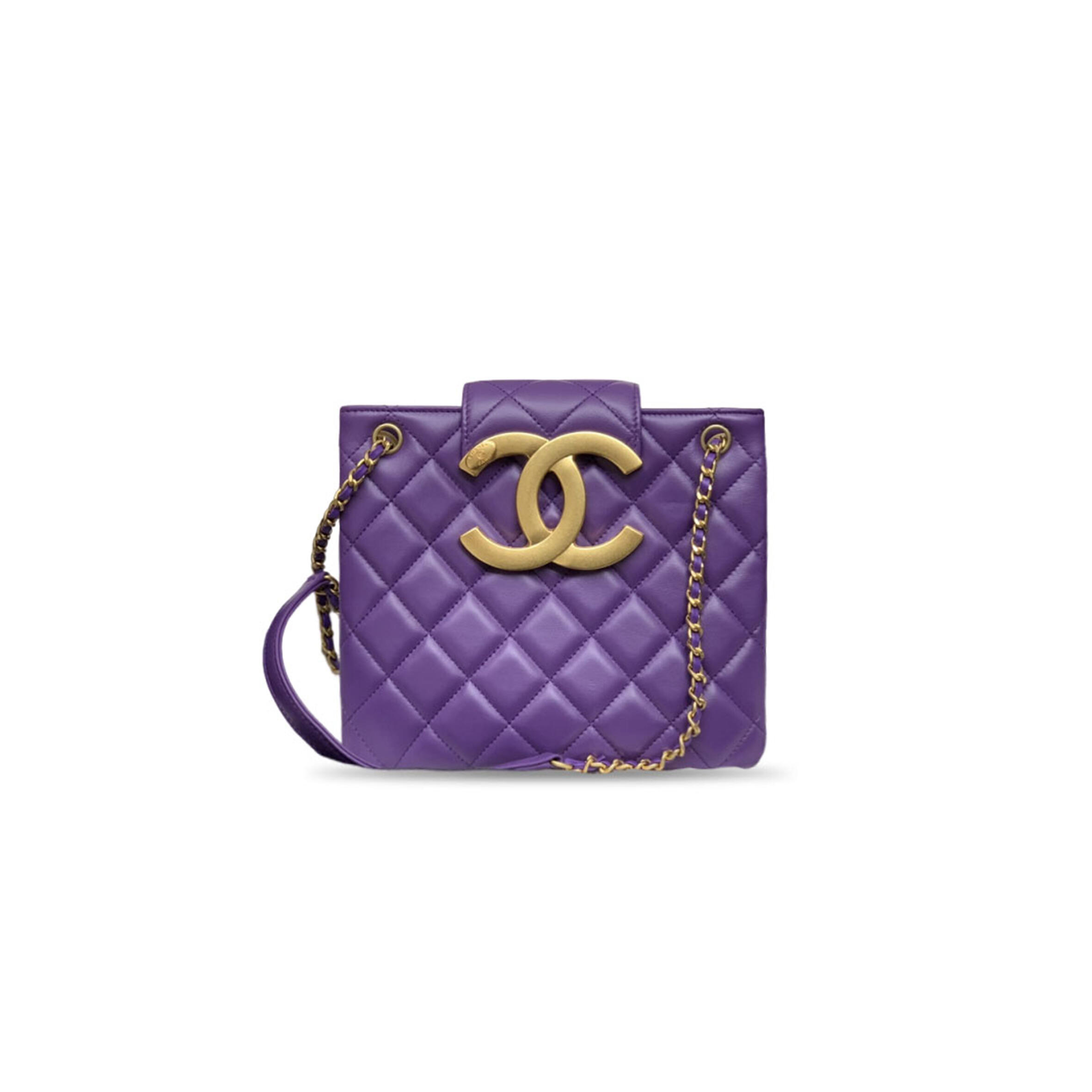 CHANEL MASTER QUILTED LAMBSKIN LEATHER CC SMALL SHOULDER BAG (20*18*4cm)